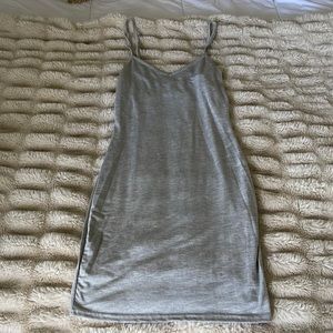 Light grey strappy bodycon dress. BRAND NEW with tag